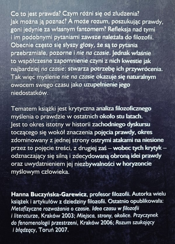 Hanna Buczyńska-Garewicz Prawda i złudzenie. Eseje o myśleniu