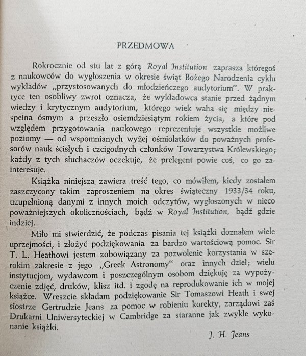 Sir James Jeans Podróż w czasie i przestrzeni