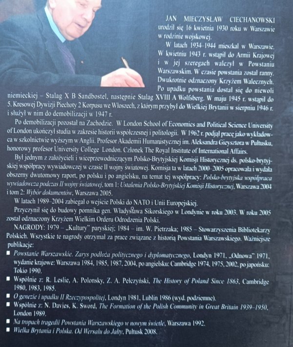 Jan M. Ciechanowski Powstanie Warszawskie