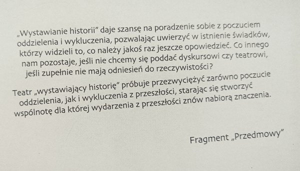 Freddie Rokem Wystawianie historii