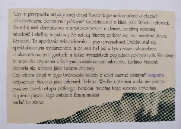 Joanna Wojnicka • Świat umierający. O późnej twórczości Luchino Viscontiego