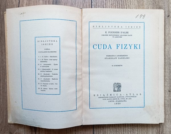 E. Fournier d'Albe Cuda fizyki
