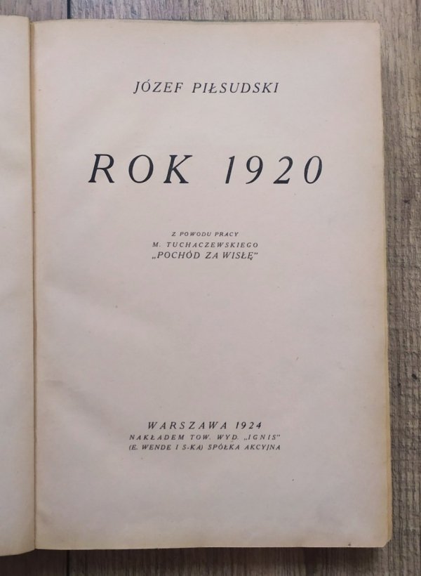 Józef Piłsudski Rok 1920