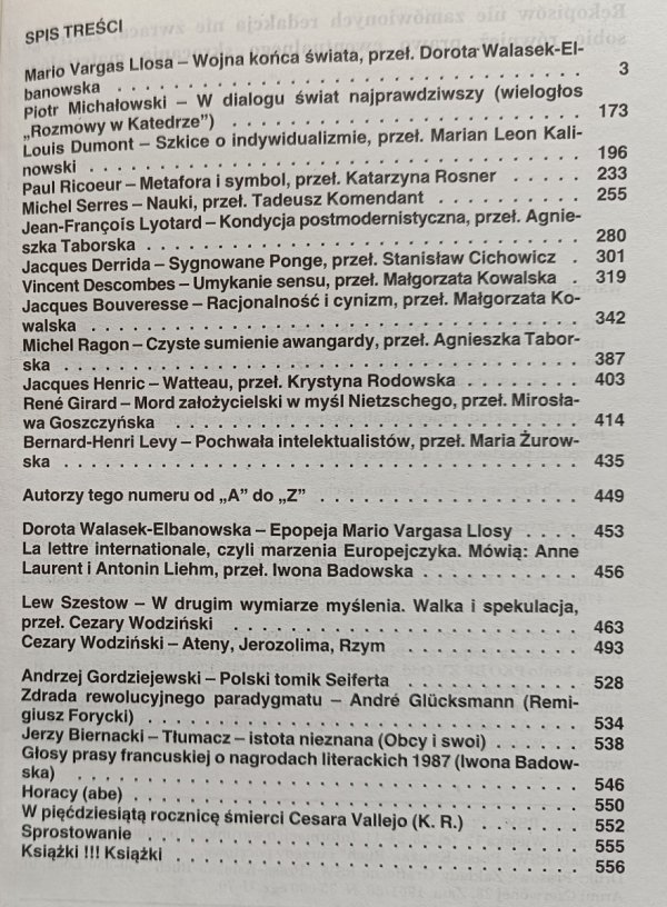 Literatura na świecie 8-9/1988 (205-206) Derrida, Ricoeur, Lyotard, Girard