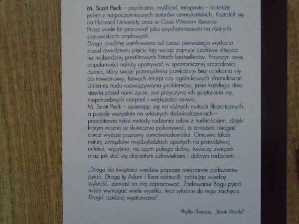 M. Scott Peck • Droga rzadziej wędrowana. Nowa psychologia miłości, wartości tradycyjnych i rozwoju duchowego