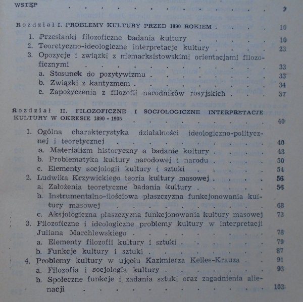 Włodzimierz Kaczocha • Inspiracje marksistowskie w filozofii kultury w Polsce do 1939 roku
