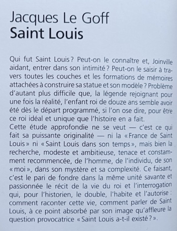 Jacques Le Goff Saint Louis