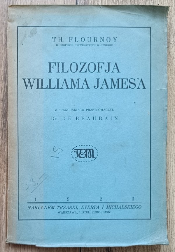 Theodore Flournoy Filozofia Williama Jamesa