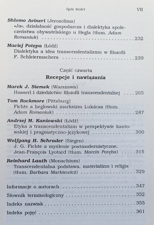 Filozofia transcendentalna a dialektyka