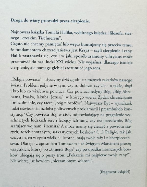 Tomas Halik Dotknij ran