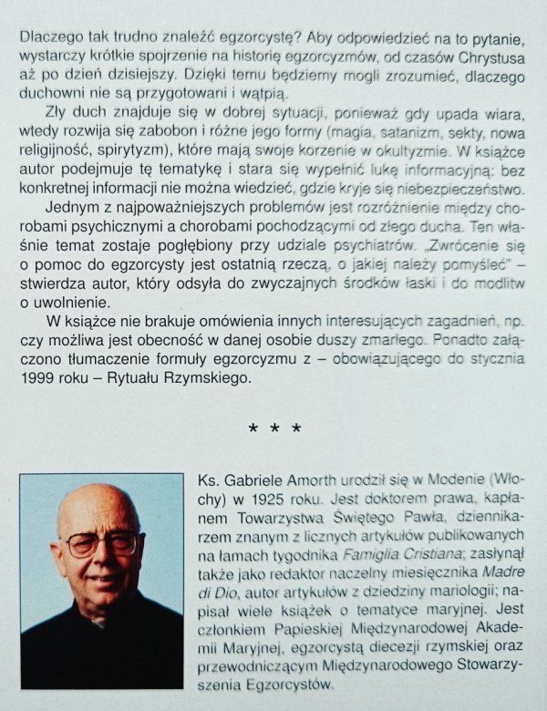Gabriele Amorth Egzorcyści i psychiatrzy