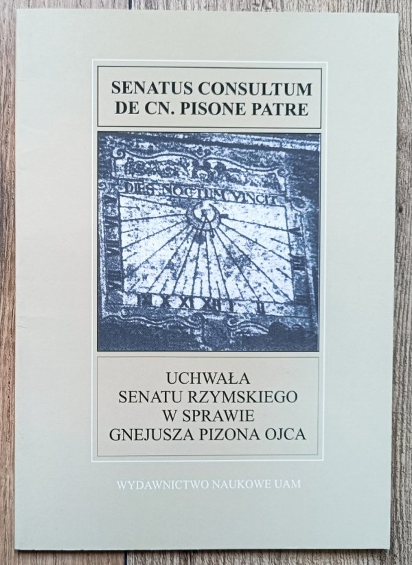 Uchwała senatu rzymskiego w sprawie Gnejusza Pizona ojca