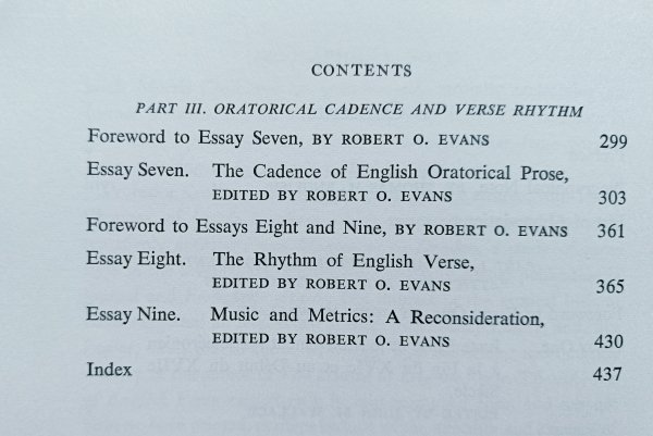 Morris W. Croll Style, Rhetoric, and Rhythm