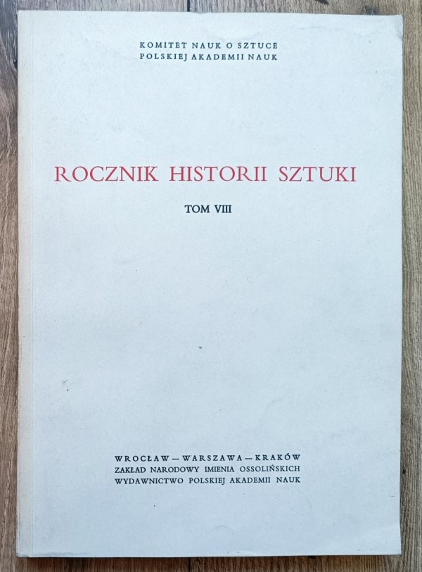 Rocznik Historii Sztuki tom VIII