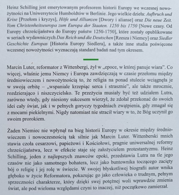 Heinz Schilling Marcin Luter. Buntownik w czasach przełomu