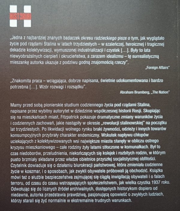 Sheila Fitzpatrick Życie codzienne pod rządami Stalina