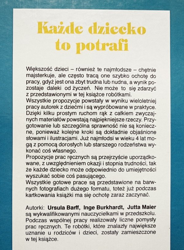 Ursula Barff Każde dziecko to potrafi