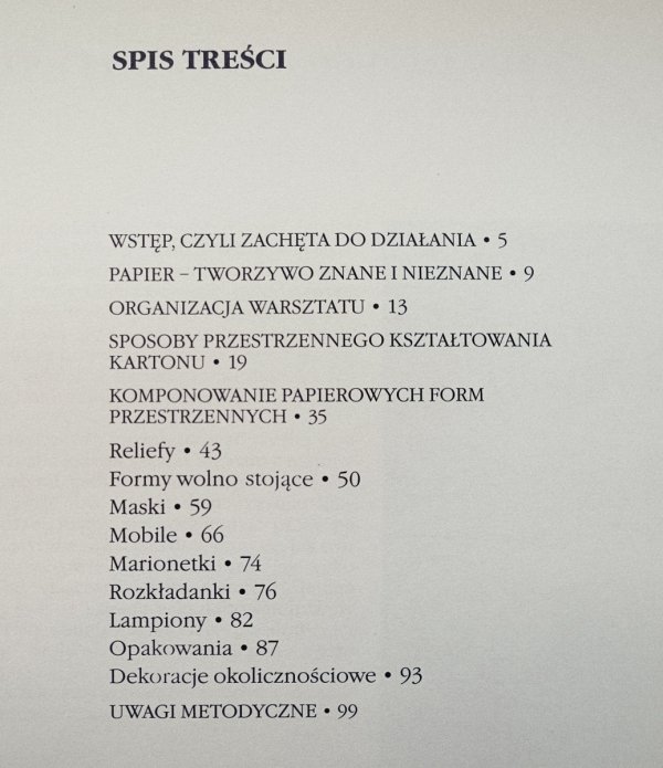 Papieroplastyka. Techniki plastyczne