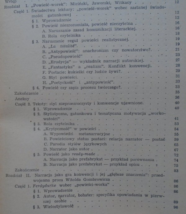 Włodzimierz Bolecki Poetycki model prozy w dwudziestoleciu międzywojennym. Witkacy - Gombrowicz - Schulz