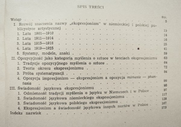 Erazm Kuźma Z problemów świadomości literackiej i artystycznej ekspresjonizmu w Polsce