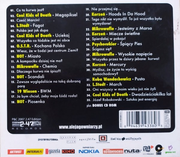 Aleja Gówniarzy. Soundtrack CD