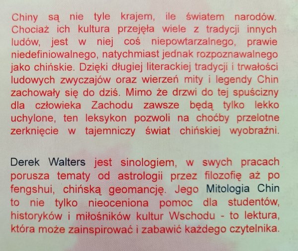 Derek Walters Mitologia Chin