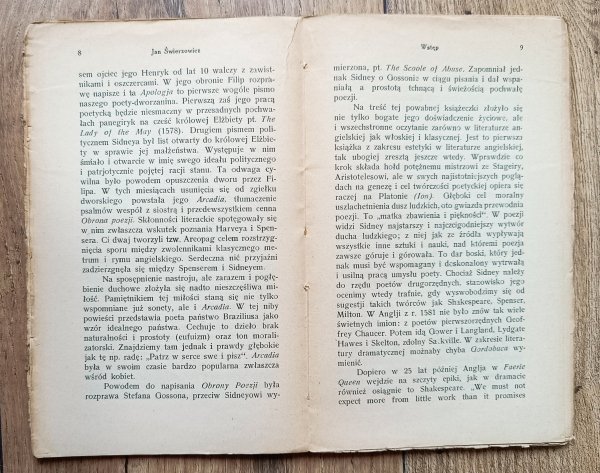 Filip Sidney Obrona poezji / 1933