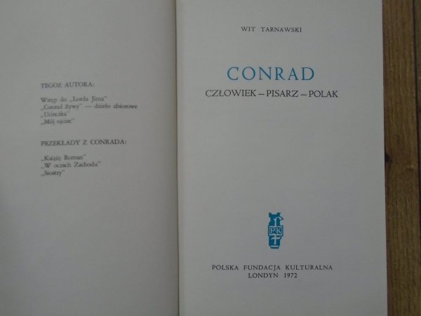 Wit Tarnawski • Conrad. Człowiek - pisarz - Polak