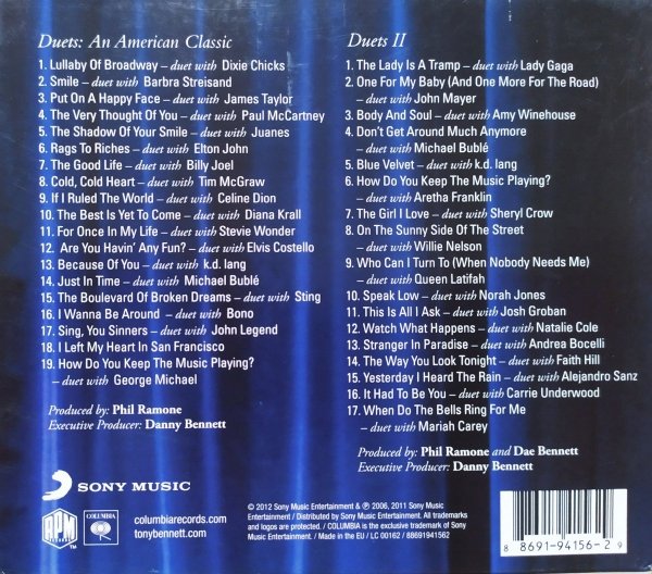 Tony Bennett Duets &amp; Duets II 2CD