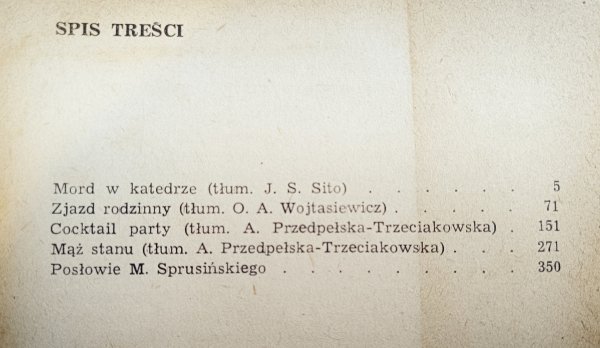 T.S. Eliot Wybór dramatów. Cocktail Party