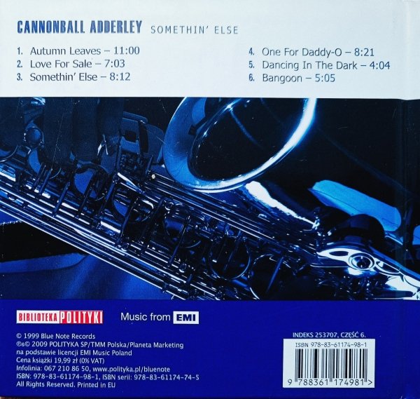 Cannonball Adderley Somethin' Else CD