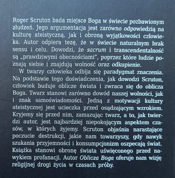 Roger Scruton Oblicze Boga