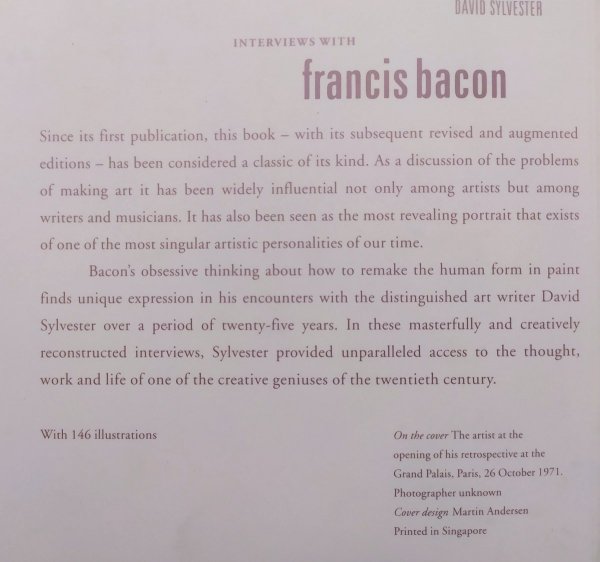 David Sylvester Interviews with Francis Bacon