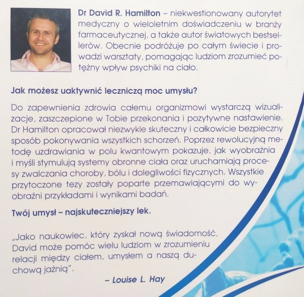 David Hamilton Uzdrawianie ciała za pomocą umysłu
