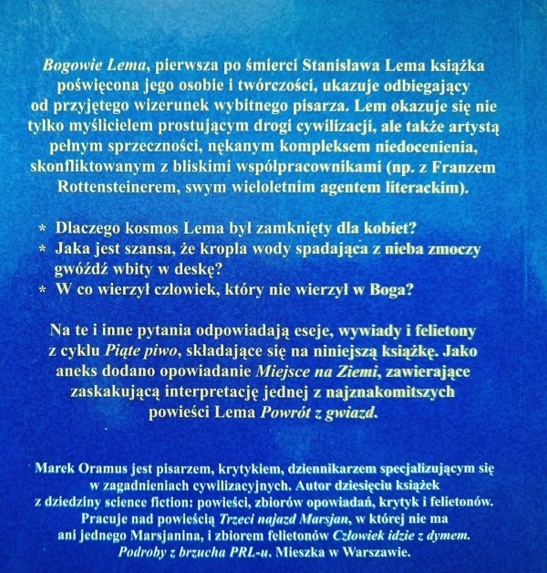 Marek Oramus Bogowie Lema