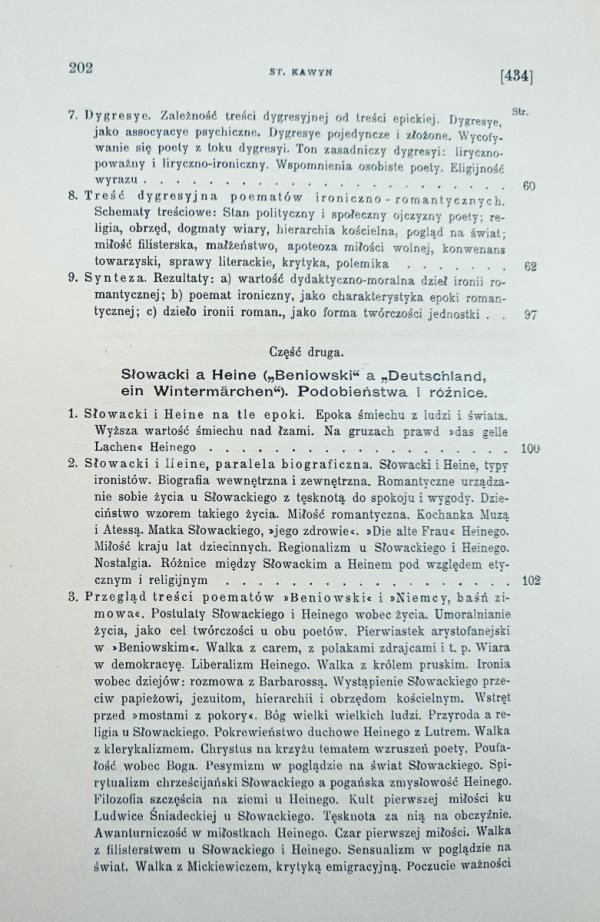 Stefan Kawyn Słowacki - Heine (Beniowski - Niemcy, Baśń zimowa) paralela