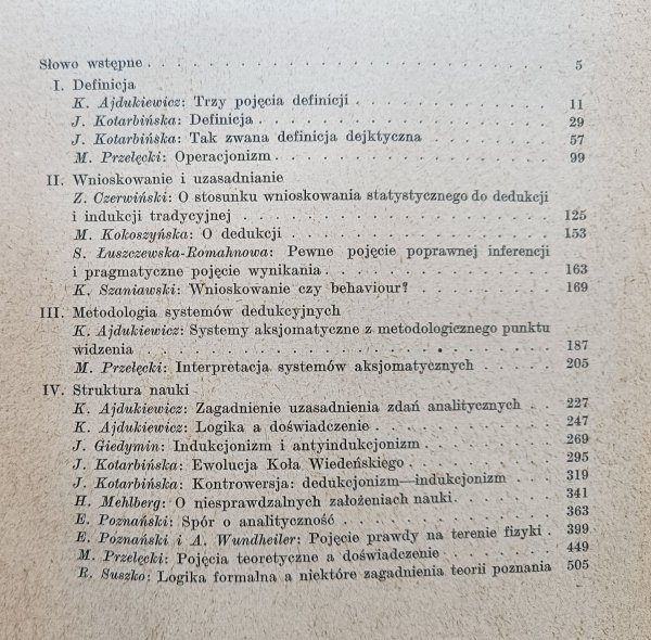 Logiczna teoria nauki: wybór artykułów