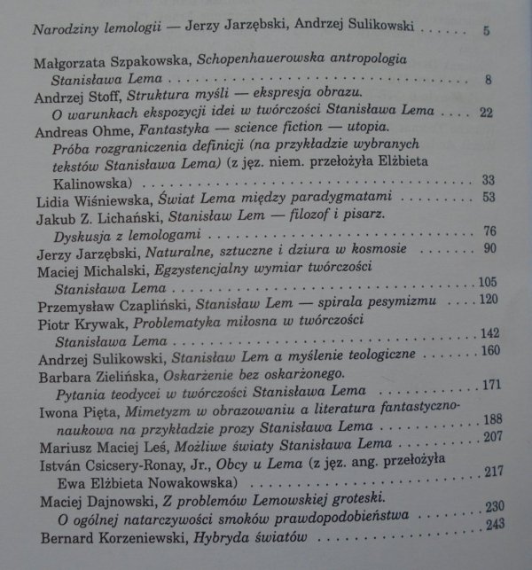 red. Jerzy Jarzębski, Andrzej Sulikowski • Stanisław Lem. Pisarz, myśliciel, człowiek