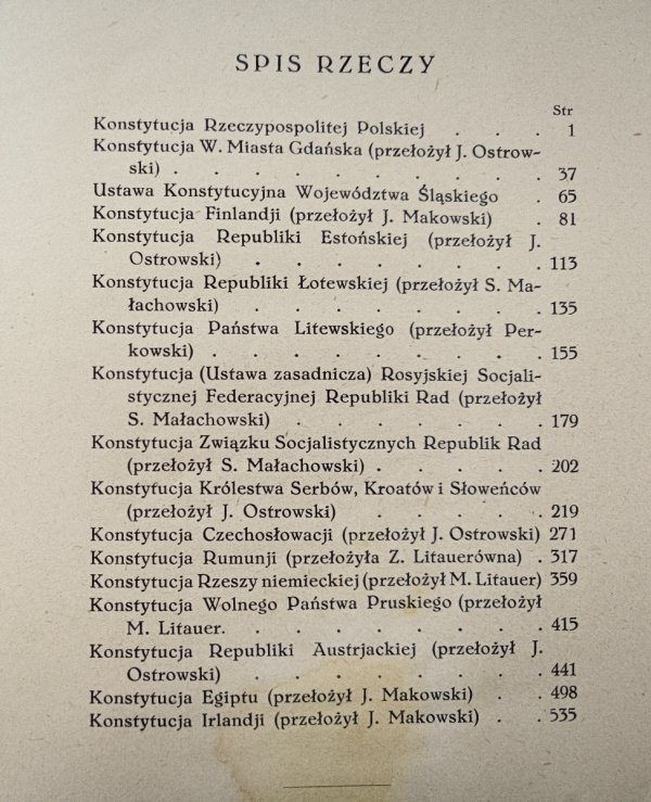 Nowe konstytucje przełożone pod kierunkiem Dra Juljana Makowskiego