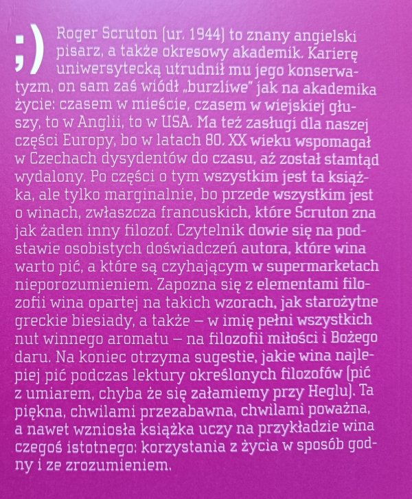 Roger Scruton Piję, więc jestem. Przewodnik filozofa po winach