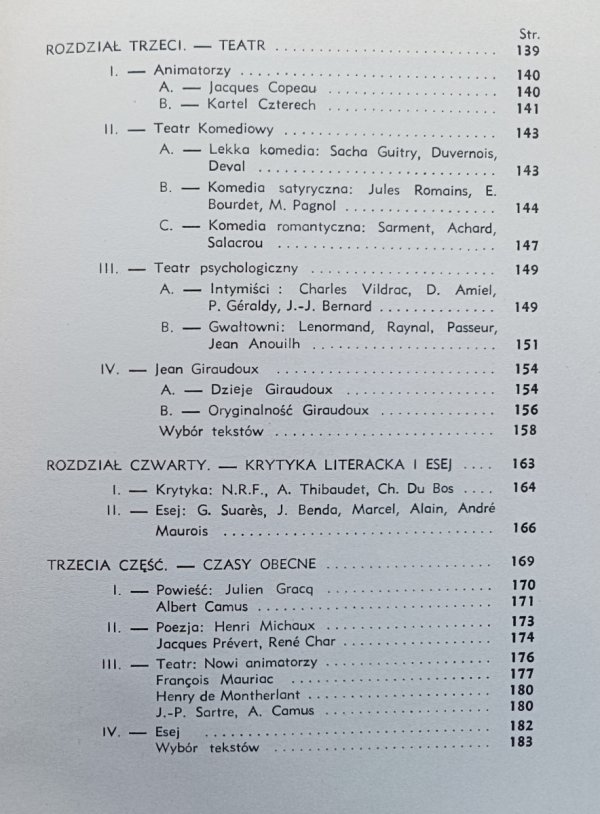 Wypisy i studia z literatury francuskiej XX wieku