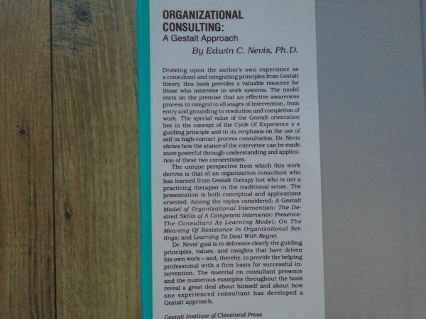 Edvin C. Nevis • Organizational Consulting. A Gestalt Approach