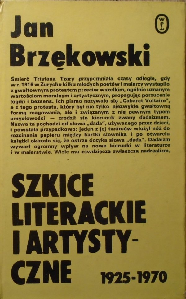 Jan Brzękowski • Szkice literackie i artystyczne 1925-1970