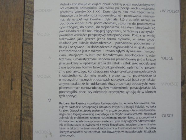 Barbara Sienkiewicz • Poznawanie i nazywanie. Refleksja cywilizacyjna i epistemologiczna w polskiej poezji modernistycznej