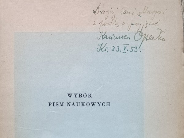 Hugo Kołłątaj Wybór pism naukowych