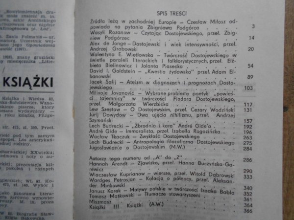 Literatura na świecie 3/1983 • Dostojewski