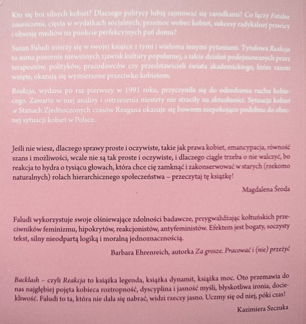 Susan Faludi Reakcja. Niewypowiedziana wojna przeciw kobietom