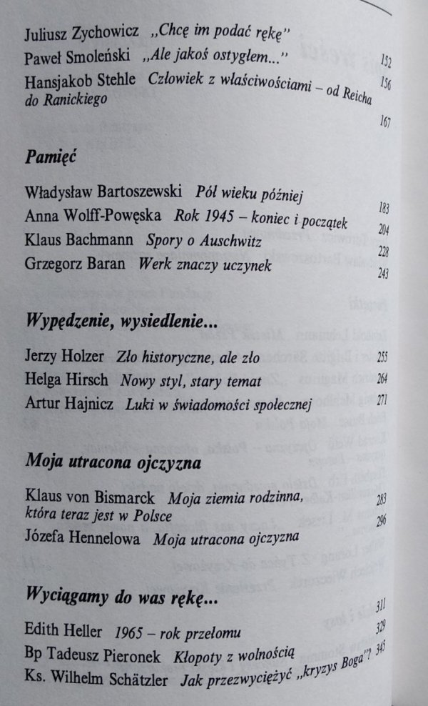Wojciech Pięciak Polacy i Niemcy pół wieku później. Księga pamiątkowa dla Mieczysława Pszona