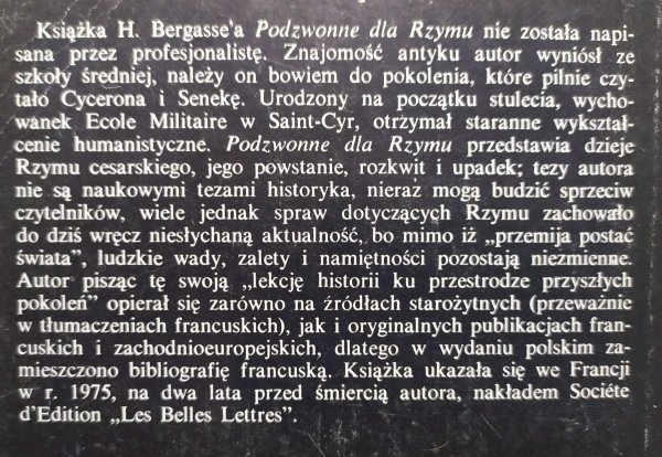 Henry Bergasse Podzwonne dla Rzymu