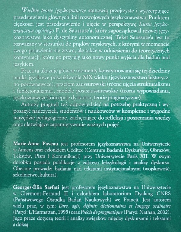 Wielkie teorie językoznawcze. Od językoznawstwa historyczno-porównawczego do pragmatyki